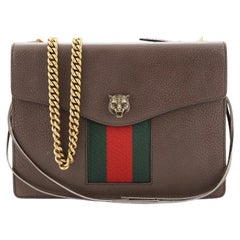 Gucci Animalier Web Kette Umhängetasche Leder Klein
