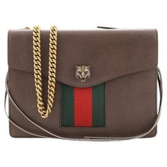 Gucci Animalier Web Chain Umhängetasche aus Leder Klein