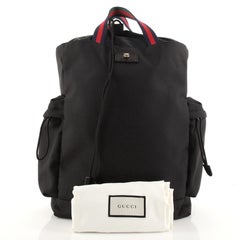 Gucci Animalier Web Drawstring Backpack Techno Canvas Large
