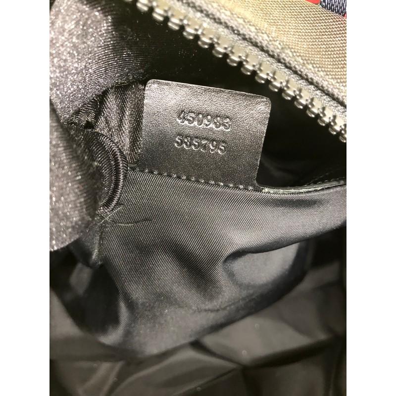Black Gucci Animalier Web Duffle Bag Techno Canvas Large