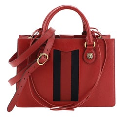 Gucci Animalier Web Top Handle Tote Leather Medium