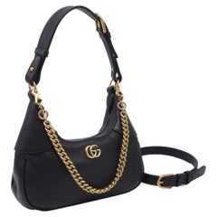 Borsa a tracolla piccola Gucci Aphrodite in pelle nera
