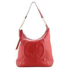 Gucci Apollo Hobo GG Embossed Calfskin Large