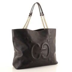 Gucci Apollo Tote GG Embossed Calfskin Large