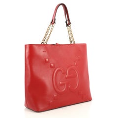 Gucci Apollo Tote GucciGhost Embossed Leather Large