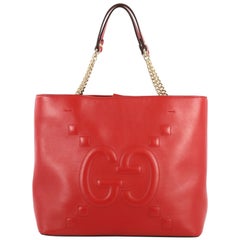 Gucci Apollo Tote GucciGhost Embossed Leather Large