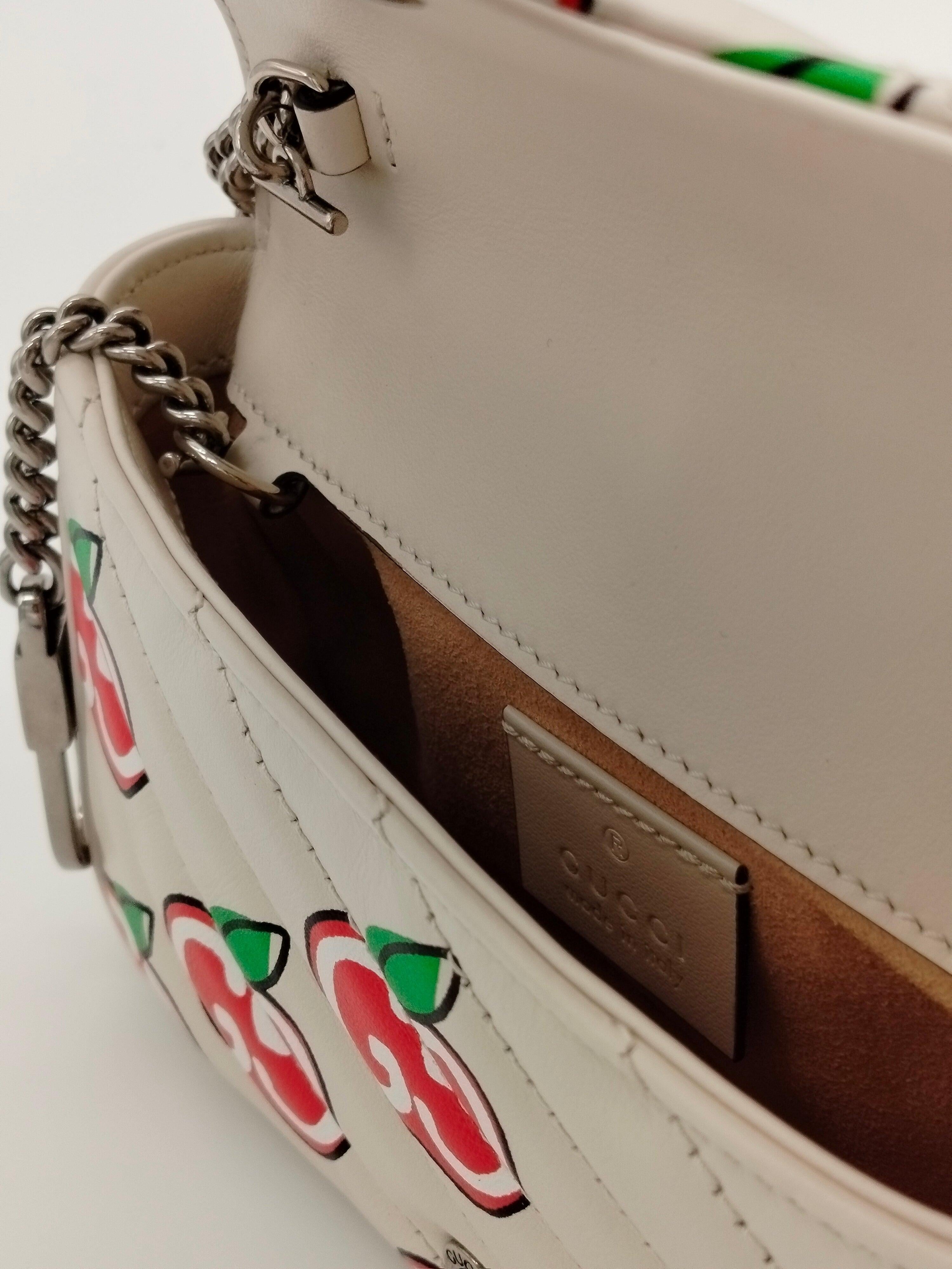 Gucci Apple Monogram Supermini Marmont Bag - '10s For Sale 4