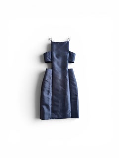 GUCCI architectural dress from Frida Giannini Printemps ete 2013 full black silk