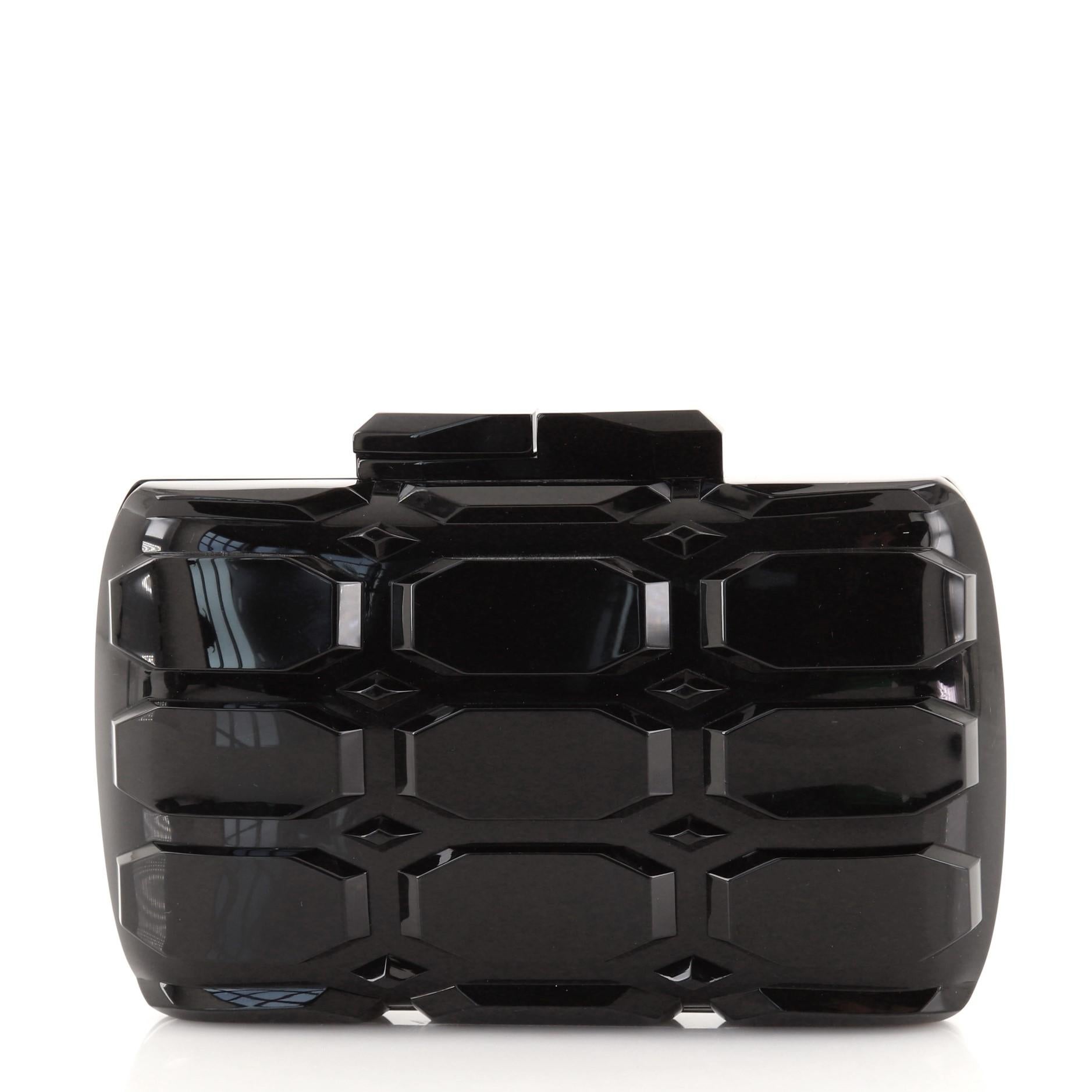 Gucci Aristographische Clutch aus Plexiglas (Schwarz)