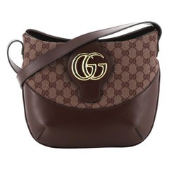 Gucci Arli Crossbody Bag Leather and GG Canvas Medium