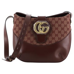 Gucci Arli Crossbody Bag Leather and GG Canvas Medium