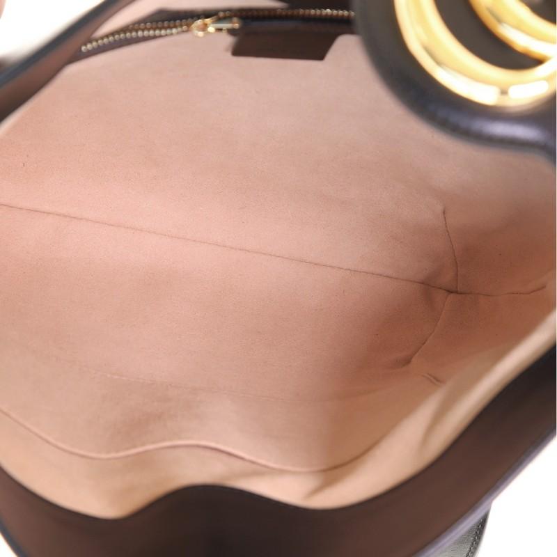 Black Gucci Arli Crossbody Bag Leather Medium