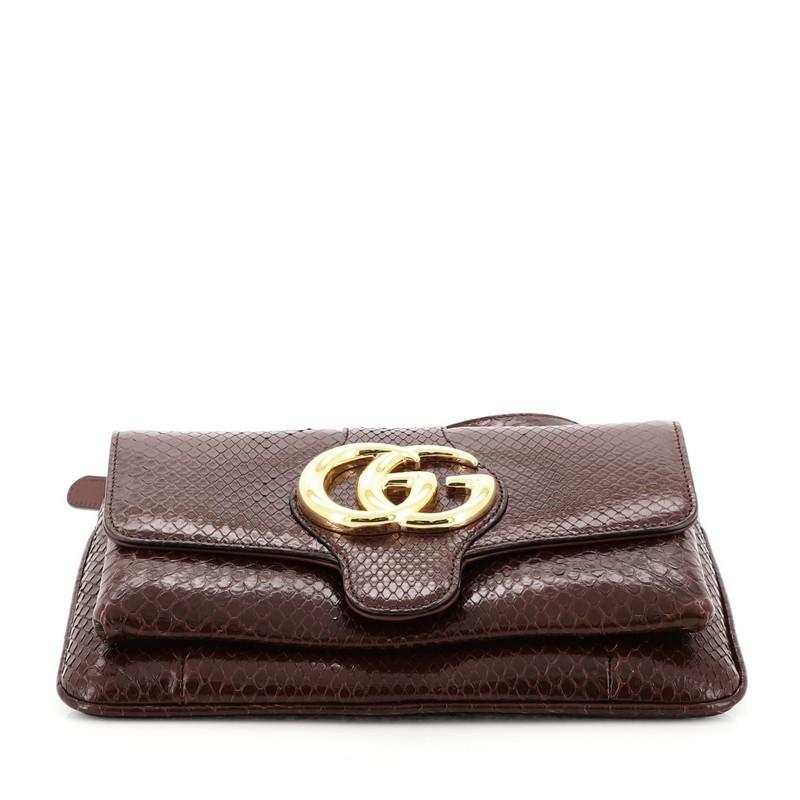 Black Gucci Arli Shoulder Bag Python Small