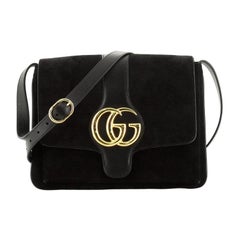 Gucci Arli Shoulder Bag Suede with Leather Medium