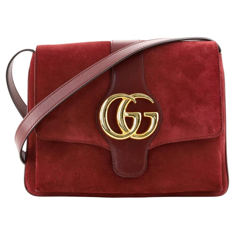 Gucci Arli Shoulder Bag Suede with Leather Medium For Sale at 1stDibs