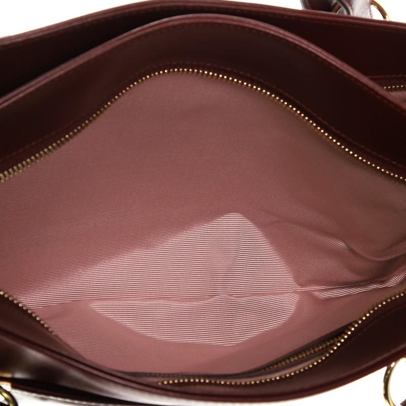 Brown Gucci Arli Top Handle Bag Leather Large