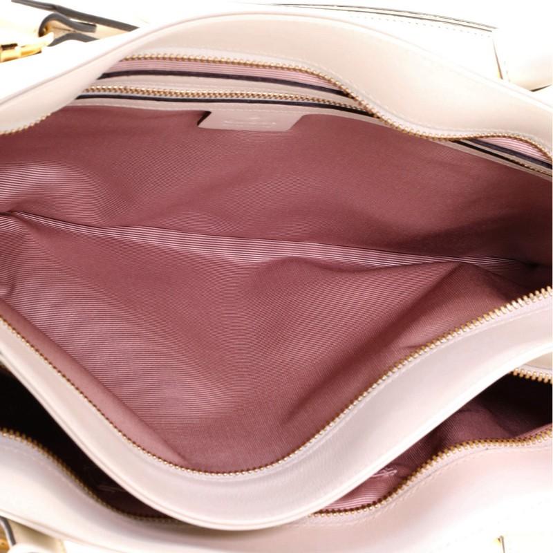 Beige Gucci Arli Top Handle Bag Leather Large