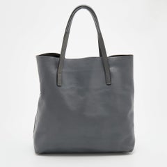 Gucci Ash Grey Leather Tassel Horsebit Tote