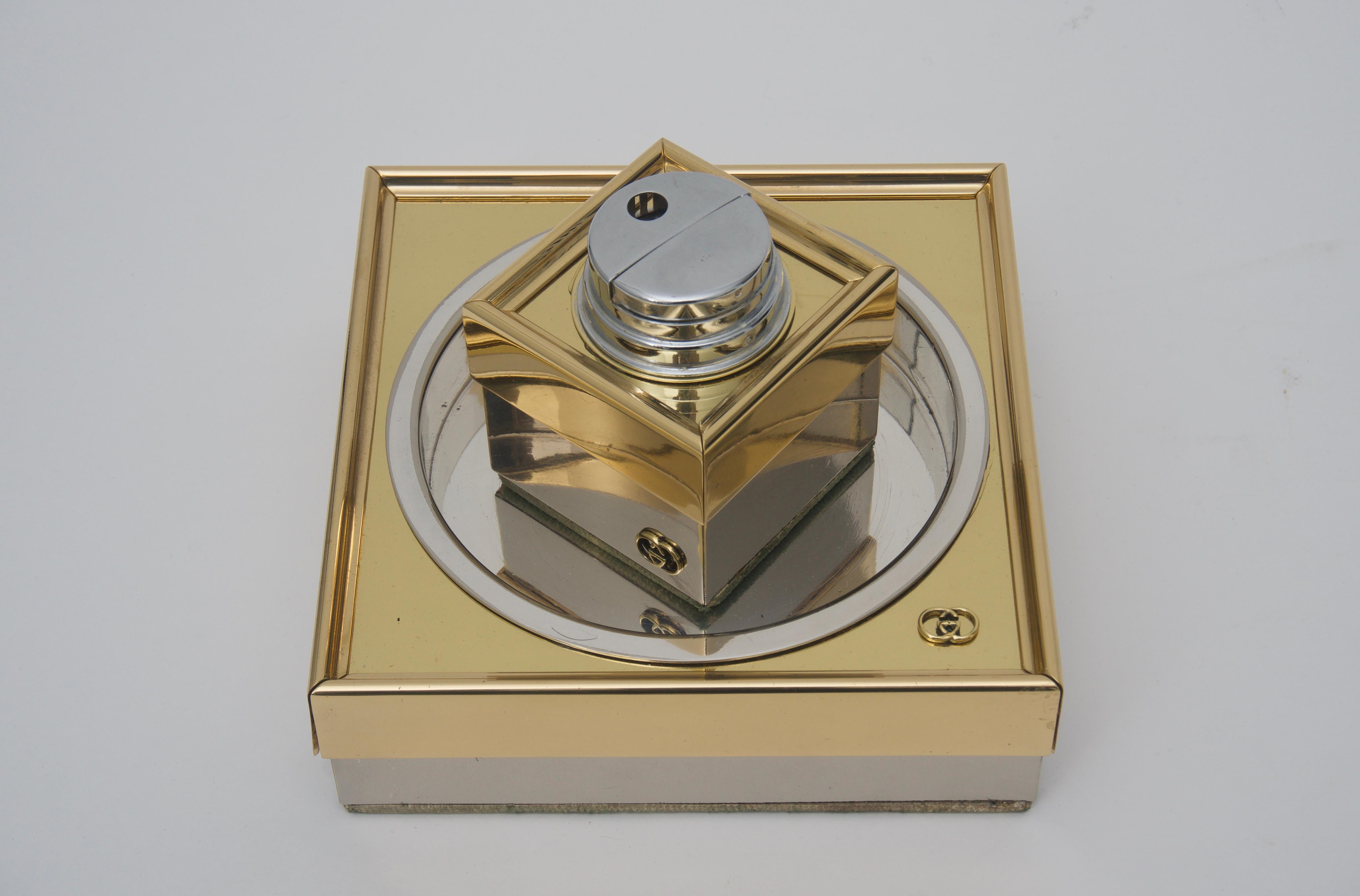 Polished Gucci Ash Tray and Lighter