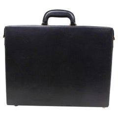 Gucci Attache Briefcase 866215 Black Leather Laptop Bag