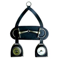 Gucci zugeschrieben Rare Barometer und Uhr Jahr 1960 Vintage Design
