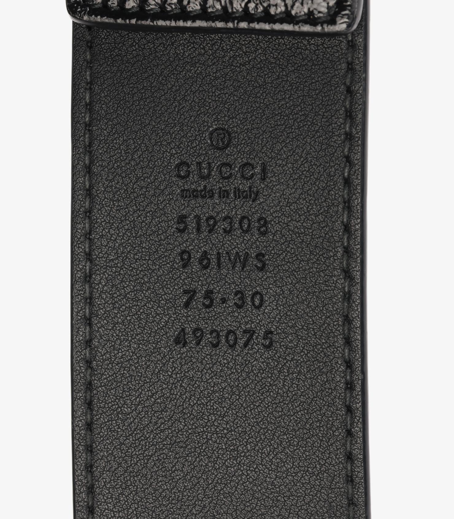 Gucci Alligatore e pelle di vitello opaco melanzana, vernice nera invecchiata Op in vendita 5