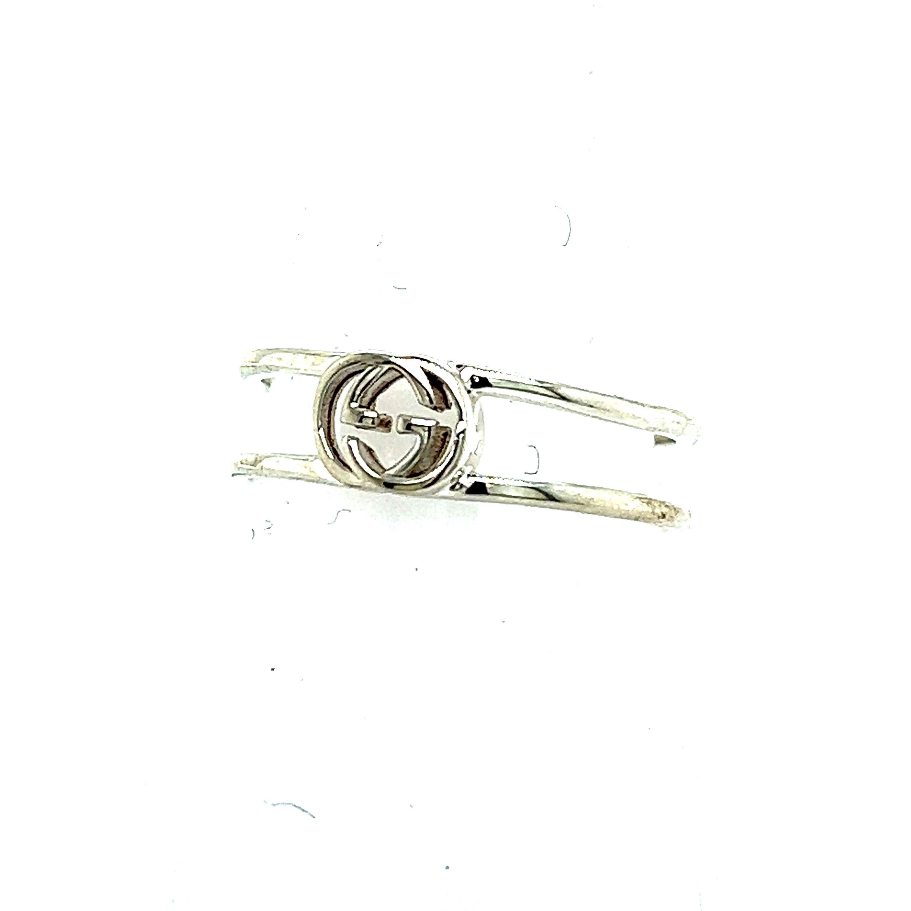 Gucci Authentic Estate Ladies Ring Sterling Silver For Sale 3