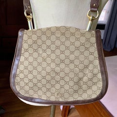 GUCCI Authentic RARE Leder GG Logo VINTAGE 1970er Handtasche Geldbörse Crossbody ITALY