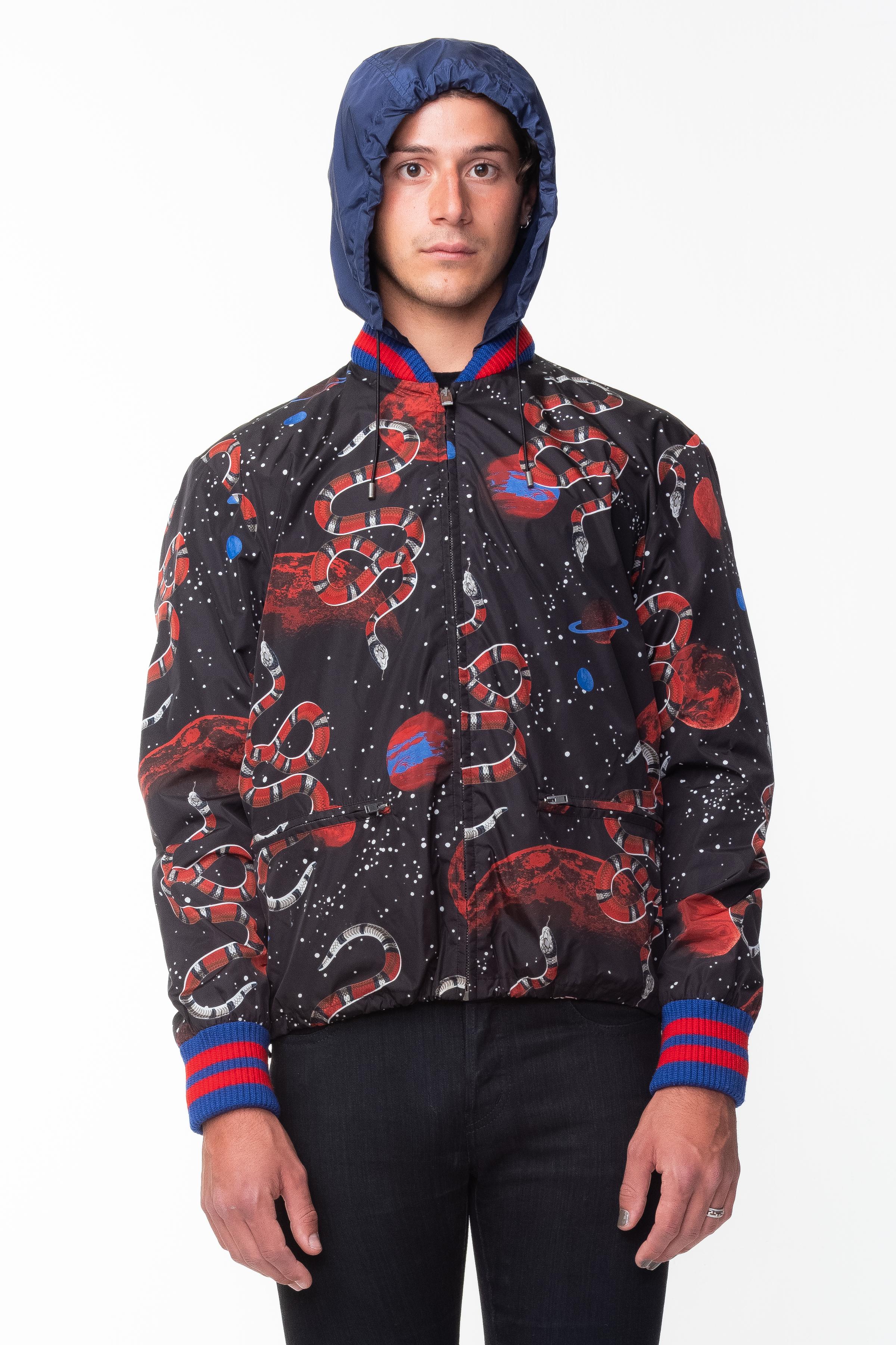 Gucci space store snake windbreaker