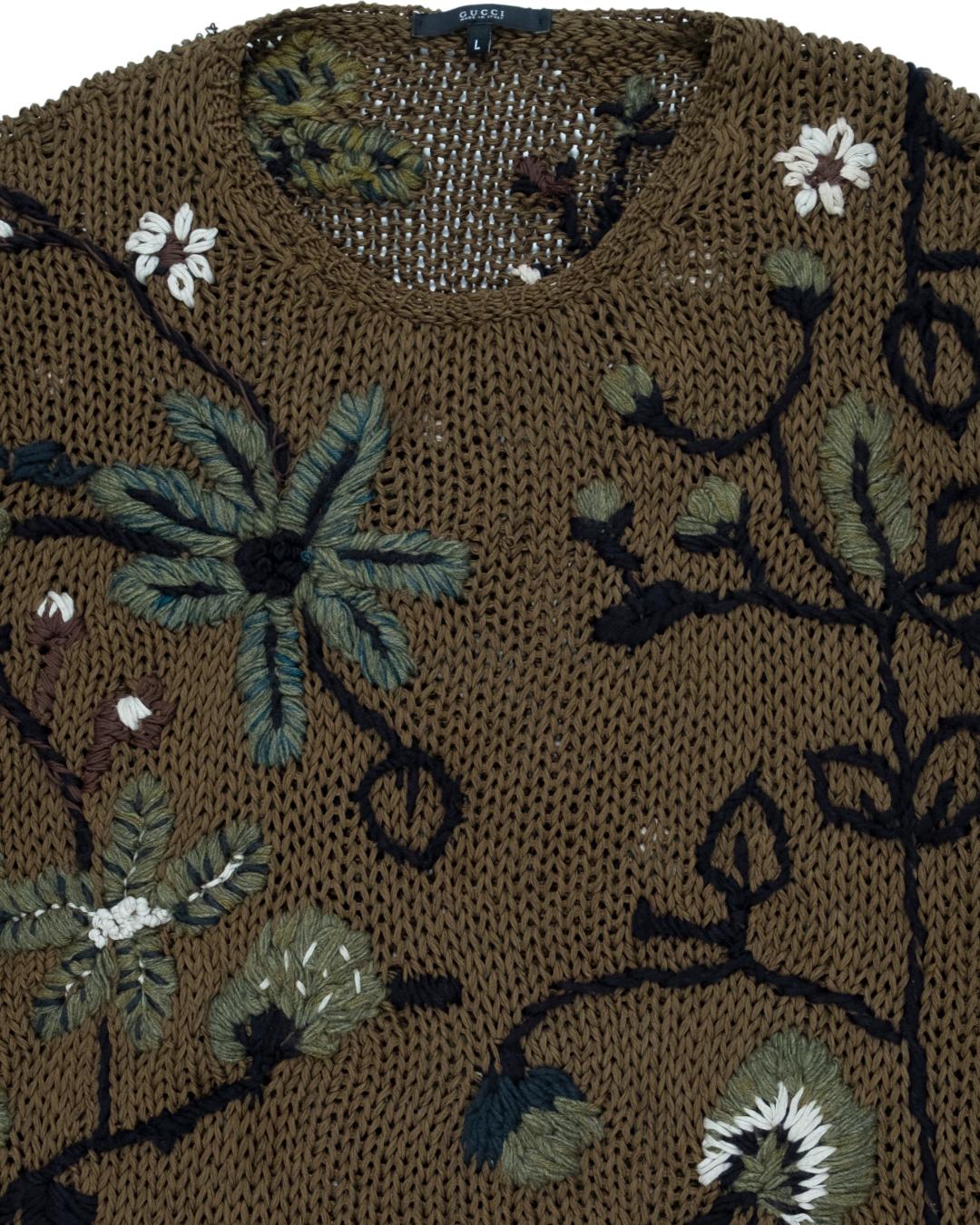 Men's Gucci AW2014 Embroidered Floral Sweater