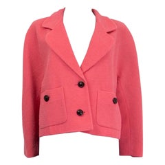 GUCCI azalea pink wool 2022 SOFT TWEED BOXY Jacket 38 XS