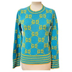 Gucci Azure and Yellow GG Pull Size XS