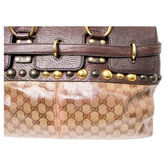 Gucci Babouska Coated Canvas Belted Satchel Bag circa 2008