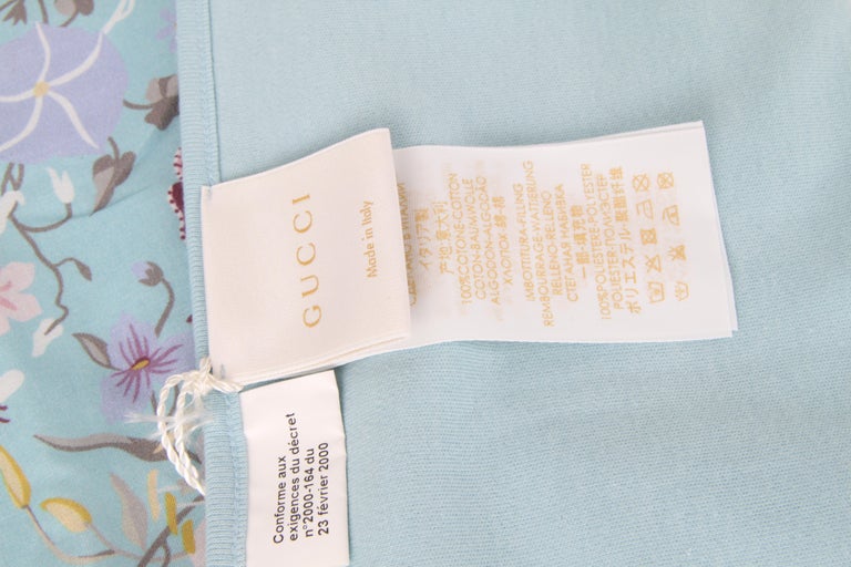 Gucci Baby Blue Floral Blanket For Sale at 1stDibs gucci baby blanket