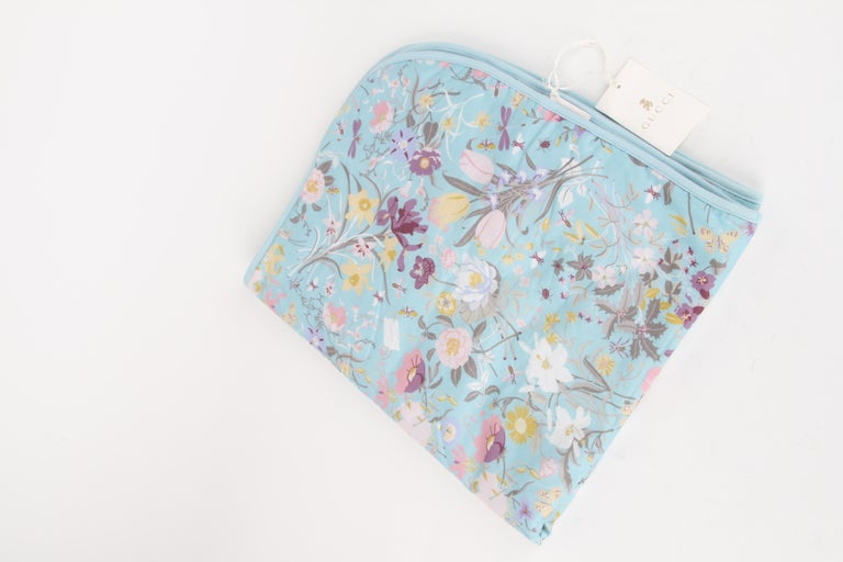 Gucci Baby Blue Floral Blanket For Sale at 1stDibs gucci baby blanket