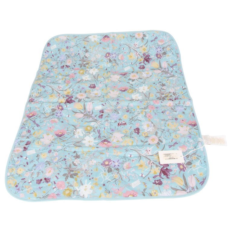 Gucci Baby Blue Floral Blanket For Sale at 1stDibs gucci baby blanket
