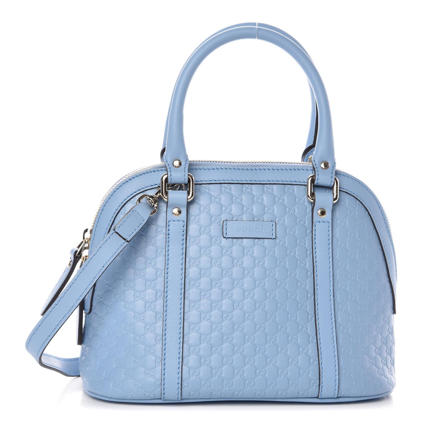 Women's Gucci Baby Blue Microguccissima Mini Dome Bag (449654)