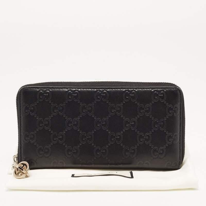 Gucci Back Guccissima Leather Zip Around Wallet 5