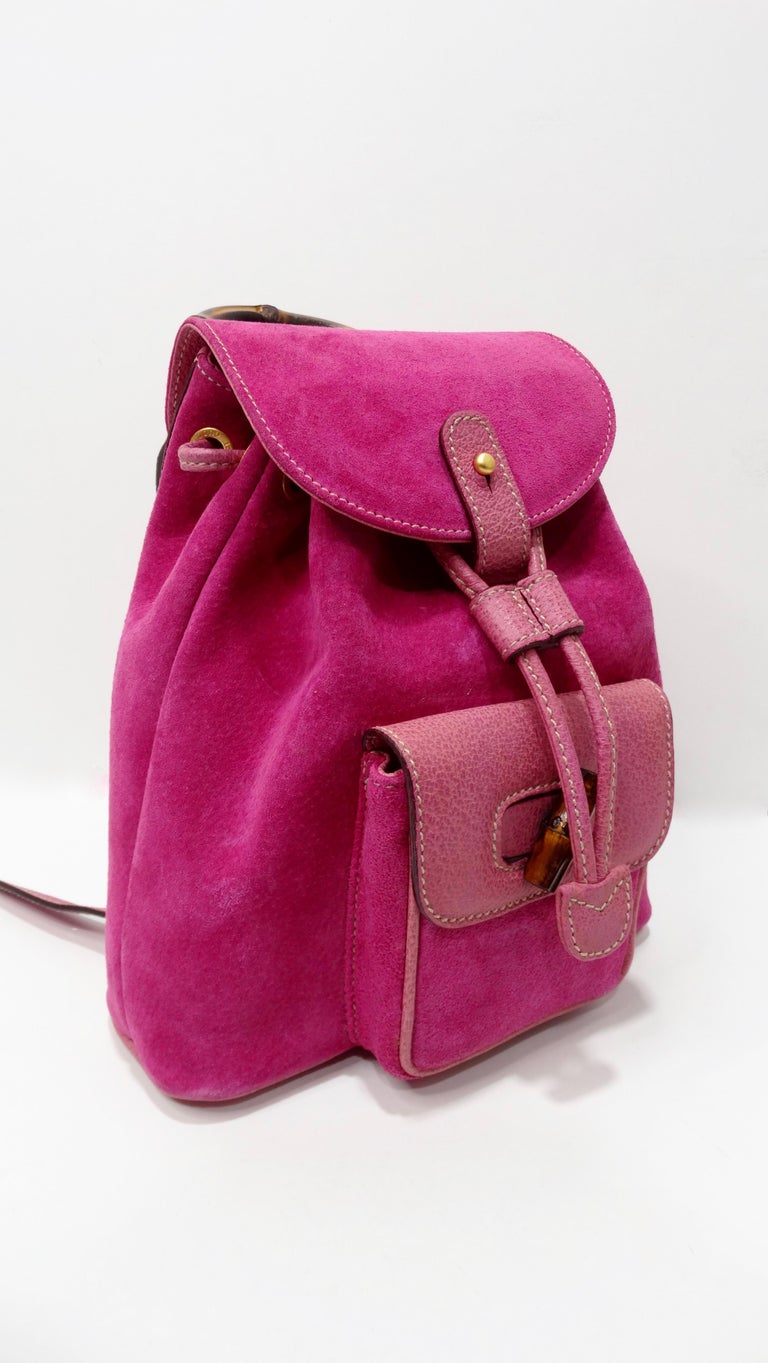 Gucci 2000s Pink Mini Suede Backpack at 1stDibs 2000s backpack