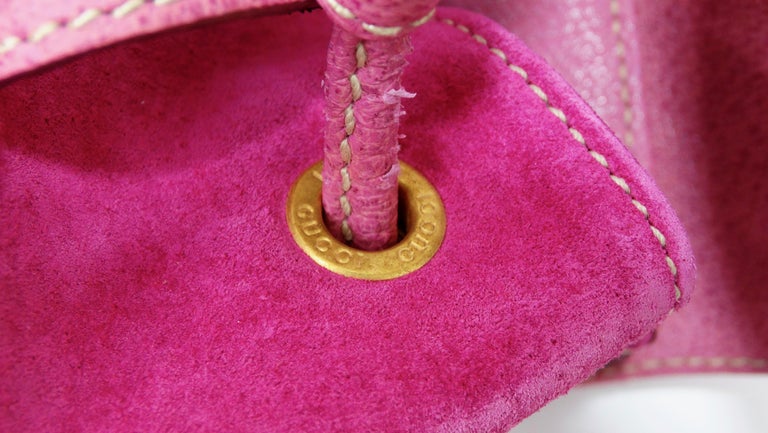 Gucci 2000s Pink Mini Suede Backpack at 1stDibs | 2000s backpack