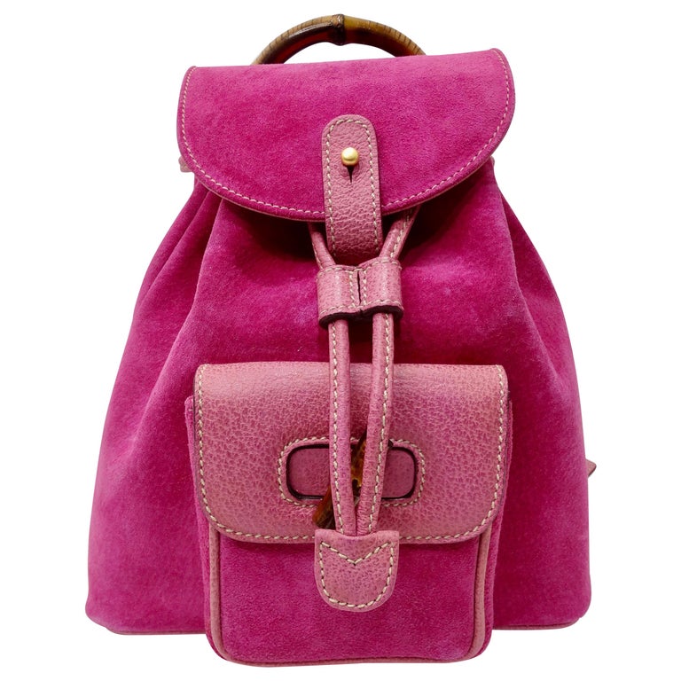 Gucci 2000s Pink Mini Suede Backpack at 1stDibs 2000s backpack