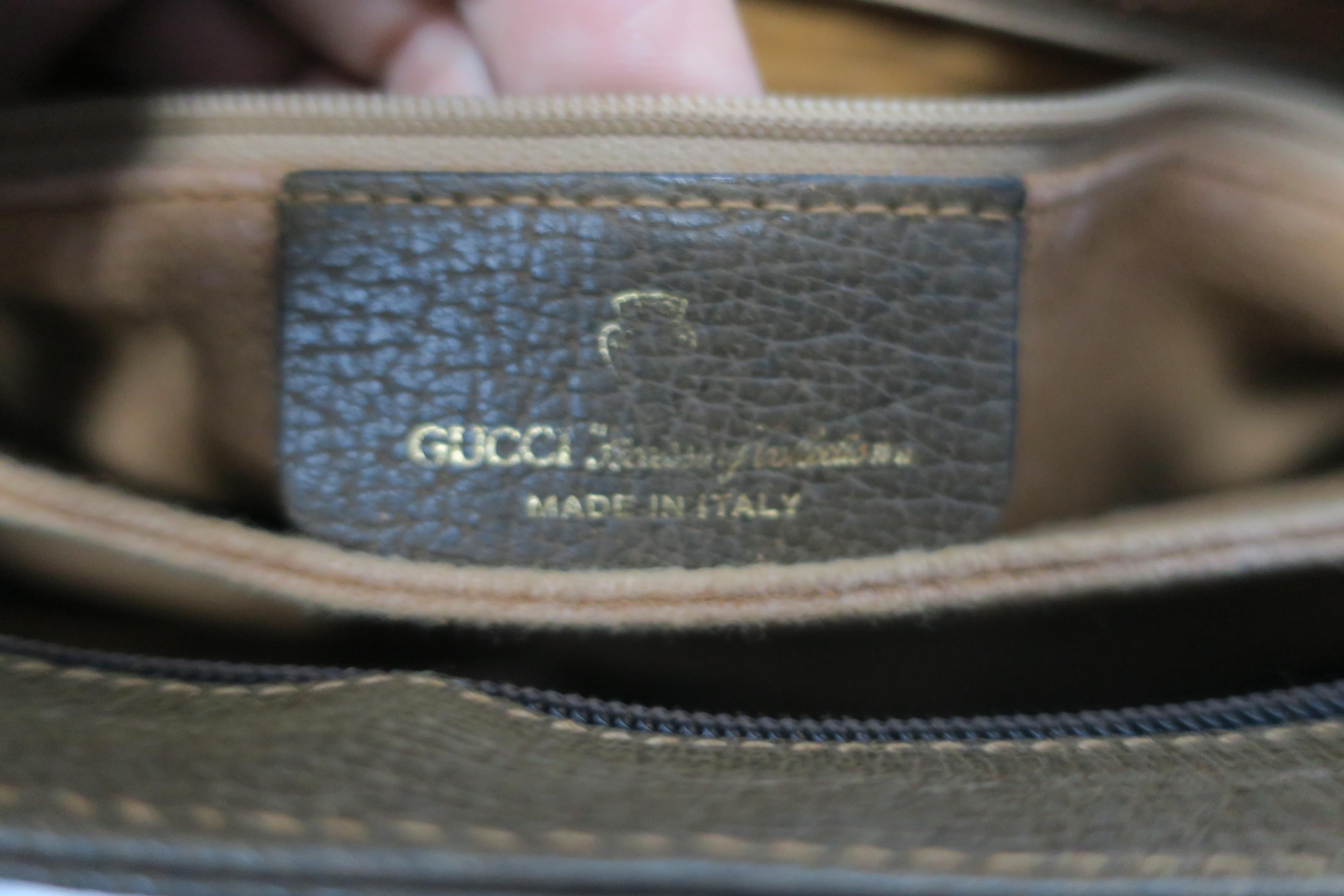 Gucci Leather and Canvas Handbag Clutch 1