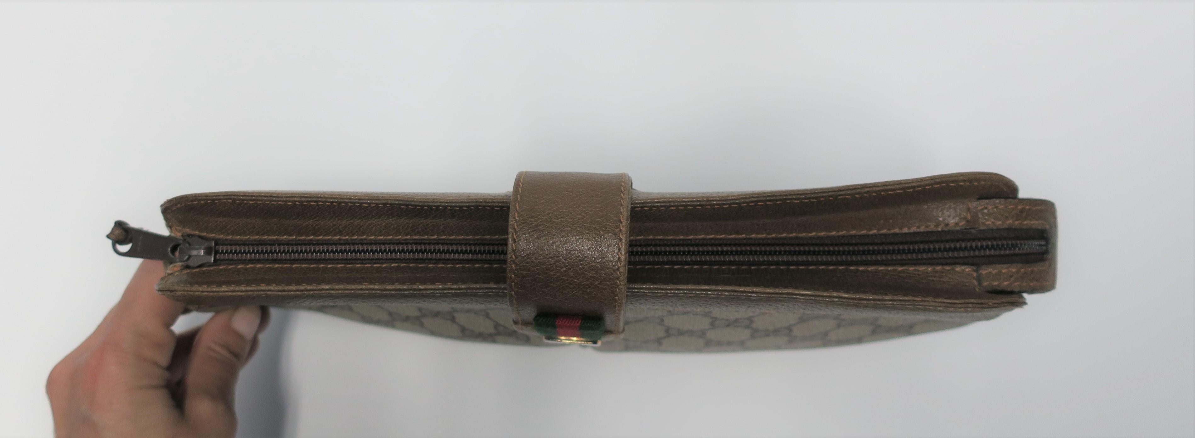Gucci Leather and Canvas Handbag Clutch 4
