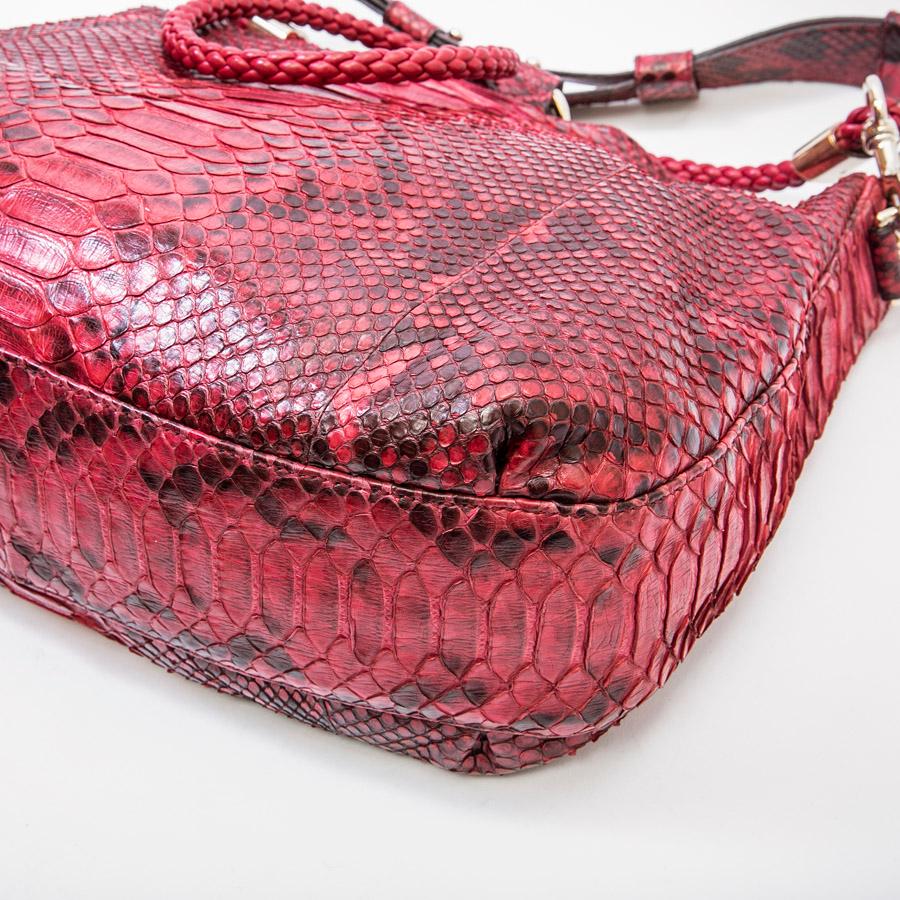 Brown GUCCI Bag In Red Python For Sale