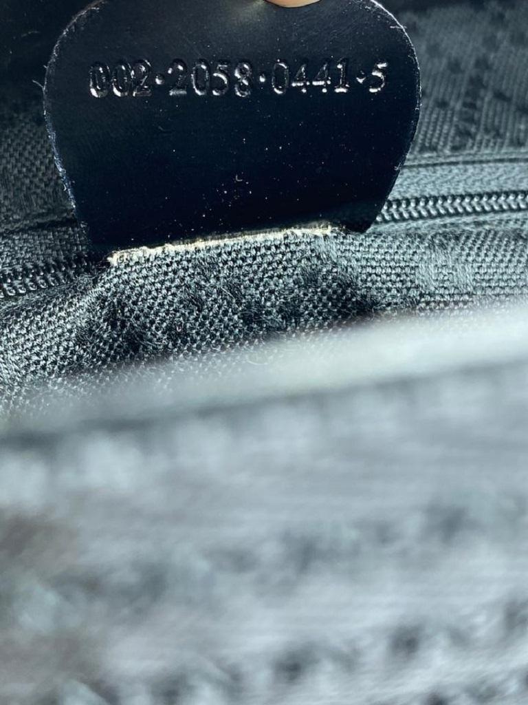 Gucci Tragetasche aus gestepptem Bambus mit Riemen 5g615 Schwarze Canvas-Tasche im Zustand „Gut“ im Angebot in Dix hills, NY