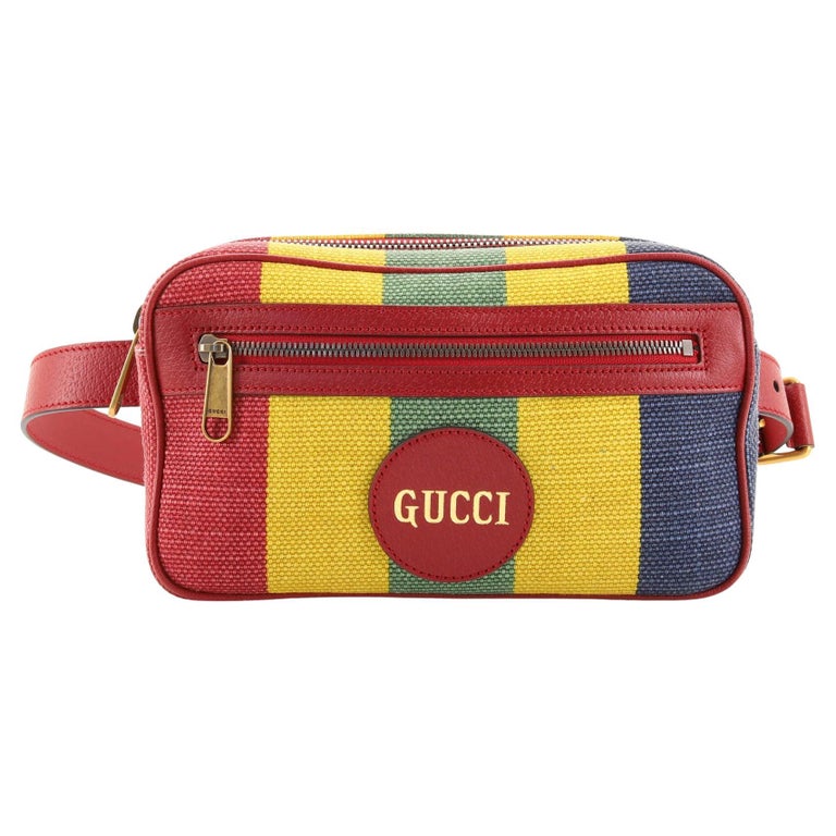 Gucci Baiadera Belt Bag Striped Canvas For Sale at 1stDibs