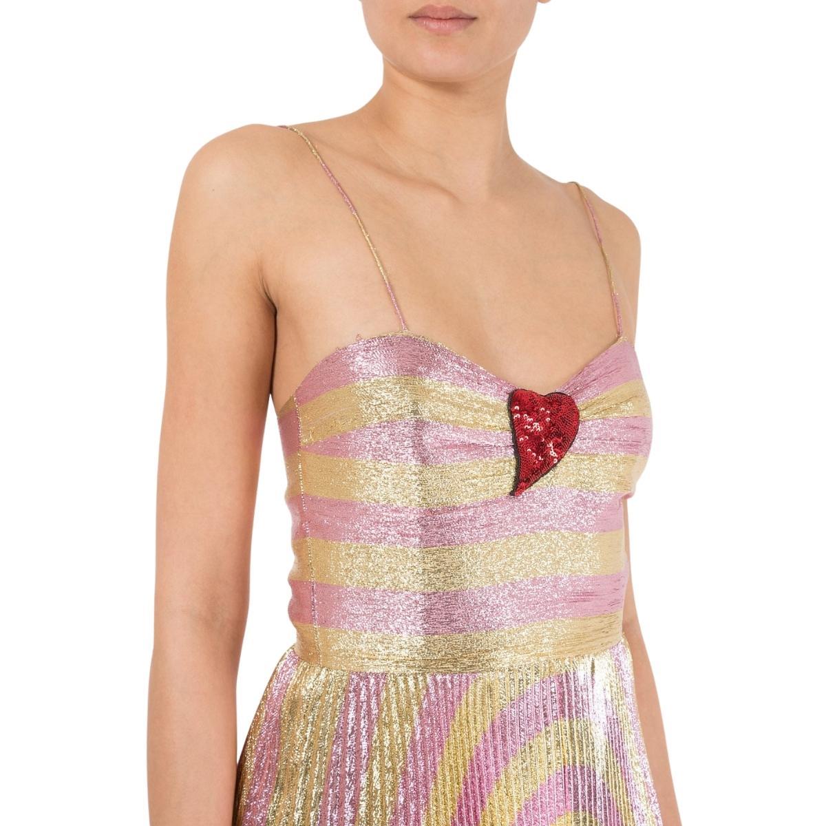 Women's Gucci Baiadera Striped Lurex Gown IT 40 (US 4)