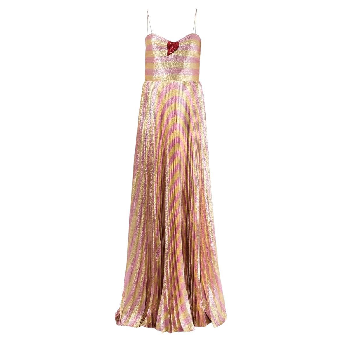 Gucci Baiadera Striped Lurex Gown IT 40 (US 4)
