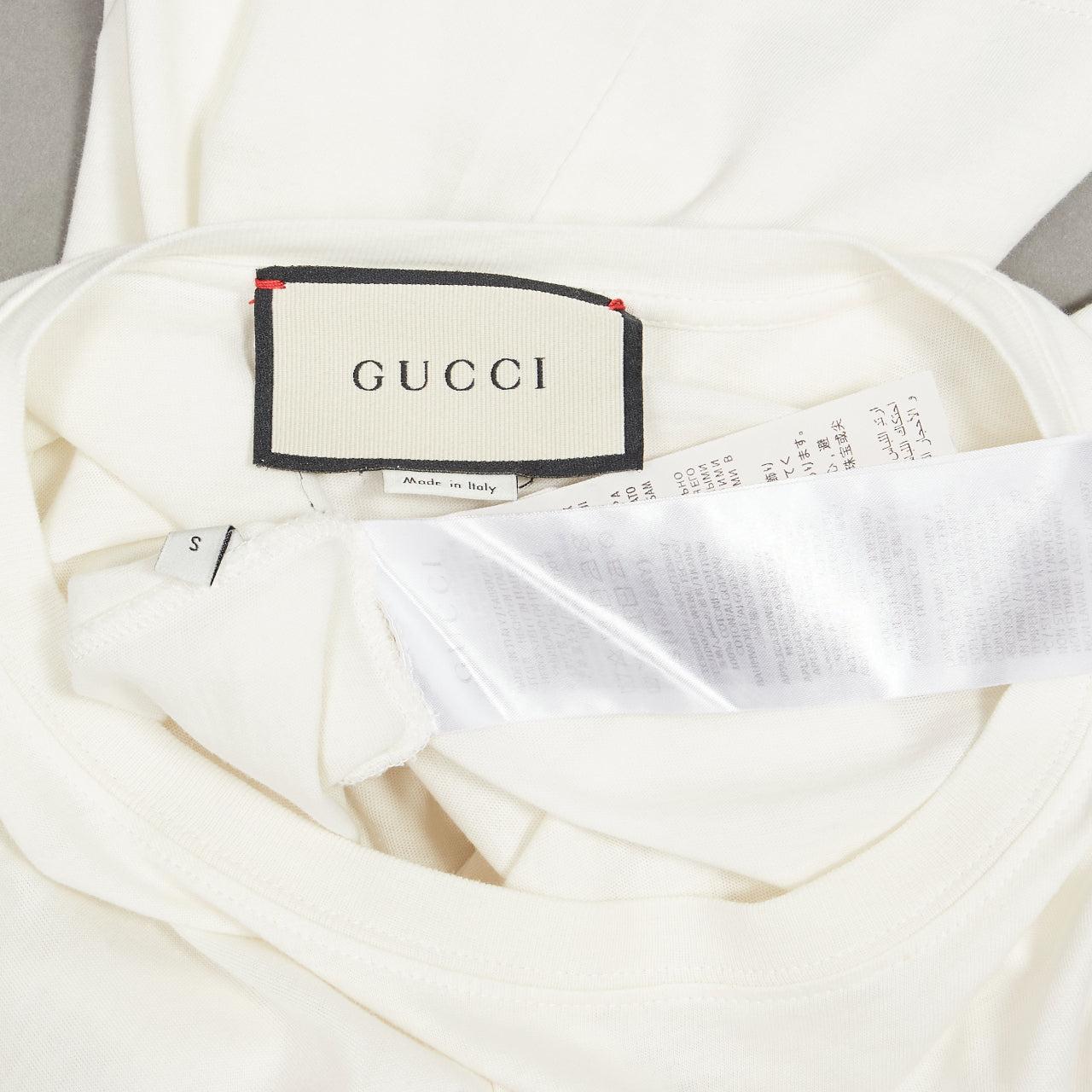 GUCCI Balancing Bear logo print round neck short oversized tshirt S For Sale 4
