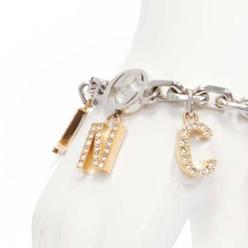 Gucci Balenciaga 2021 Hacker Project oro argento I. A. B. braccialetto con charme In condizioni Nuovo in vendita a Hong Kong, NT